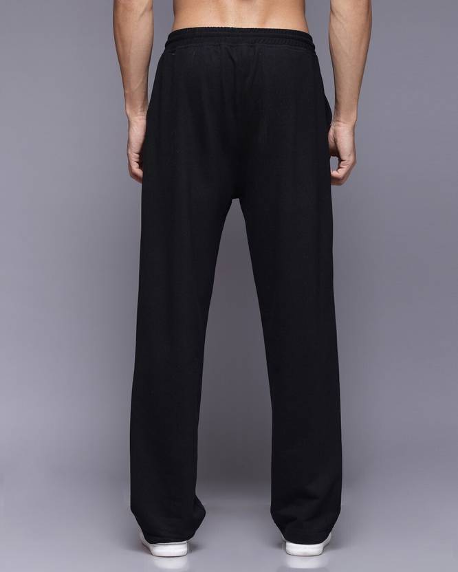 FLYNOFF Black Printed Loose Fit Men's Track Pant - Image 2